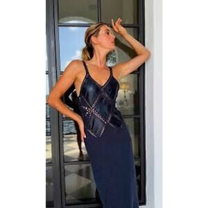 Ramy Brook Melenie Knit Midi Dress in Blue